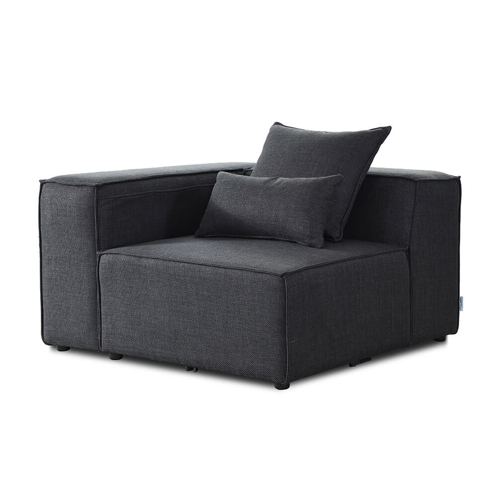 Home Deluxe Modulaire Bank VERONA Antraciet Hoekbank Links