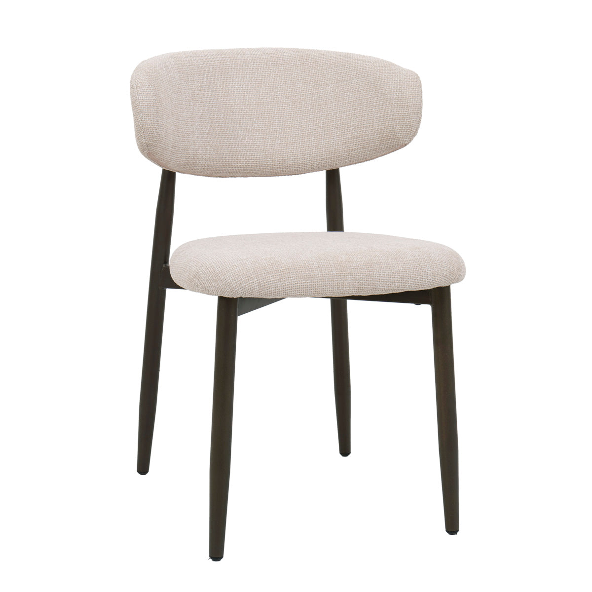Giga Meubel Eetkamerstoel Alexia - Beige/Brons - Set van 2