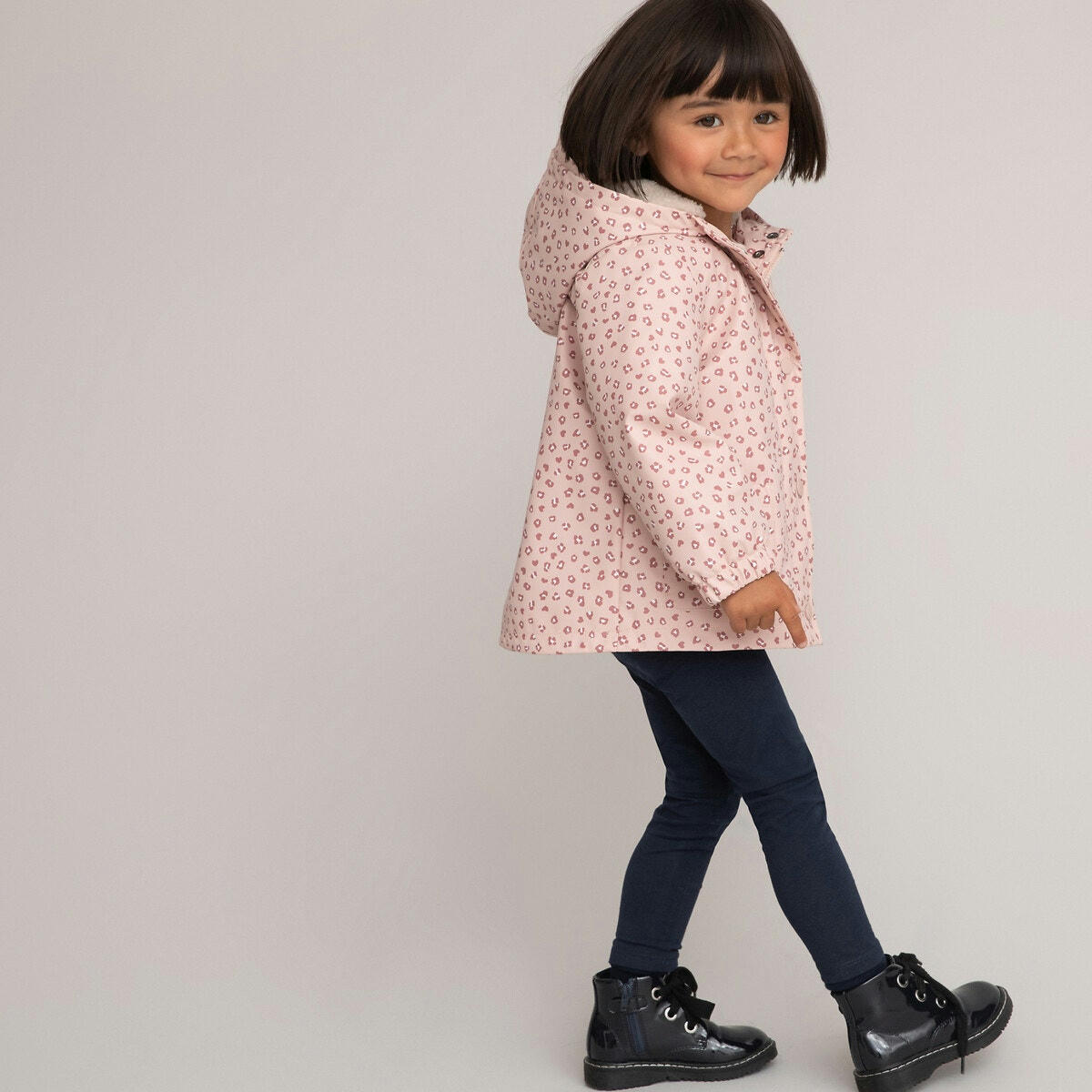 Parka à capuche gomme doublée maille peluche