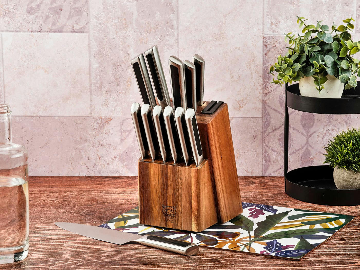 NUDE - Lot de 14 couteaux en inox noir