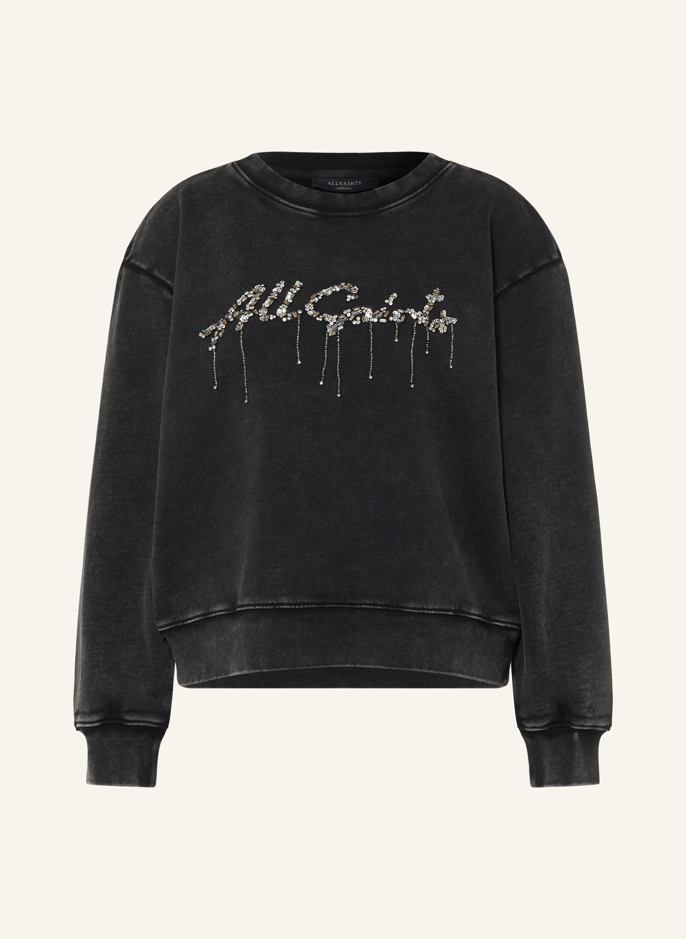 ALLSAINTS Sweatshirt PIPPA mit Schmucksteinen und Pailletten