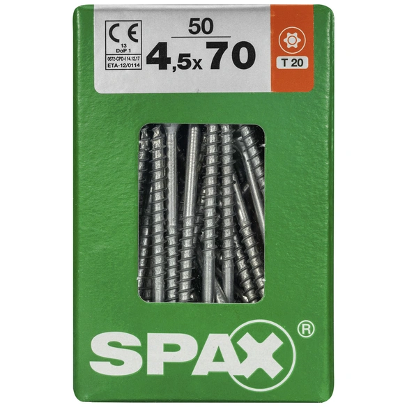 Universalschraube, 4,5 mm, Stahl, 50 Stk., TRX 4,5x70 L