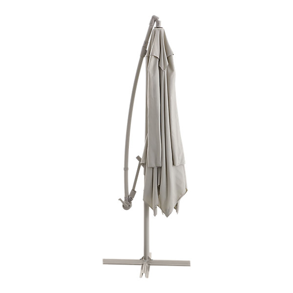 Parasol déporté inclinable carré ouverture manivelle beige moonbeam 2,5 x 2,5 m GoodHome Calamian