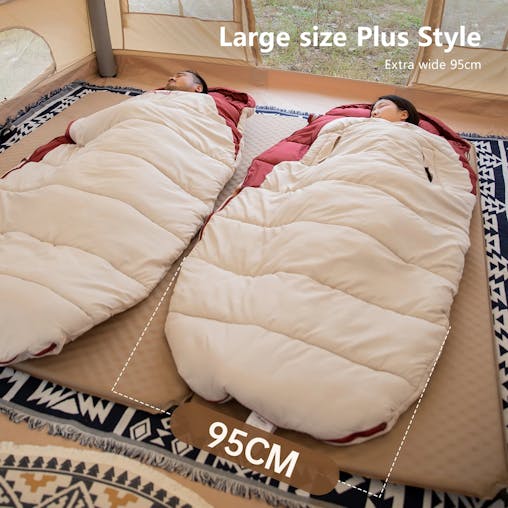 NNEOBA 3-4 Season Wearable Sleeping Bag Lightweight Waterproof White