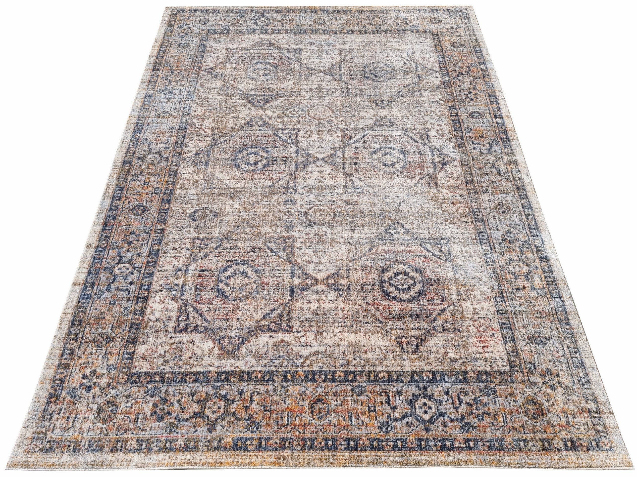 Dywan 120x170 Kayman 508 niebieski do salonu pokoju solidny praktyczny
