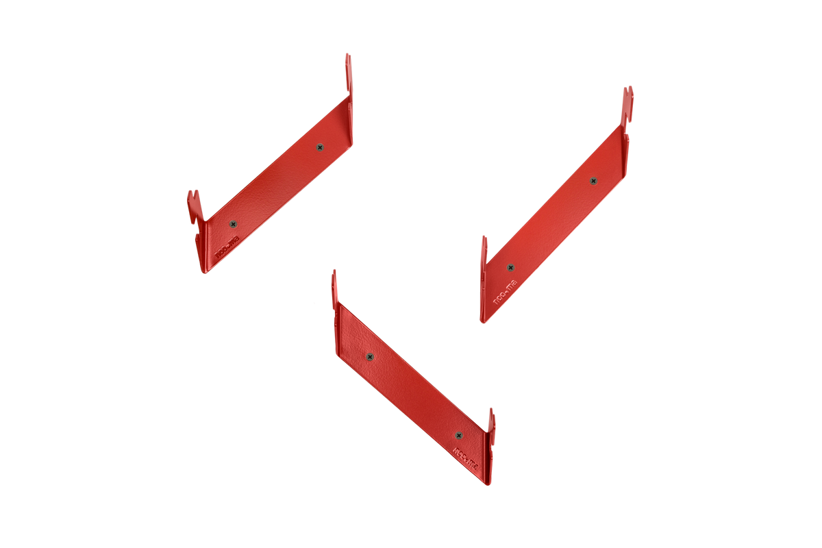 noo.ma GLIPS wandkapstokken set van 3 - Poppy Red
