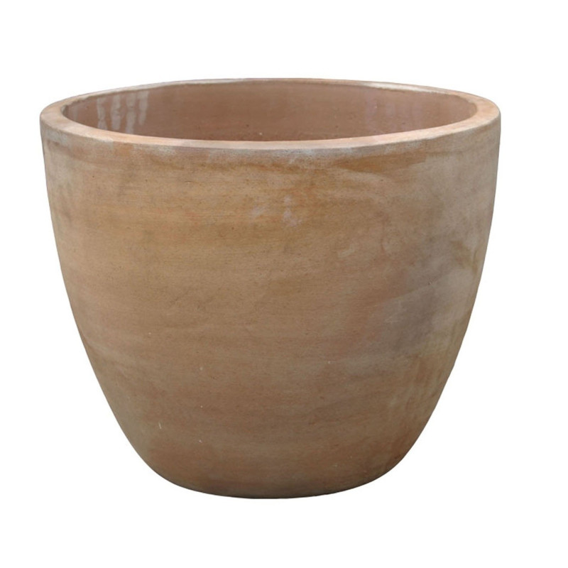 Set de 3 pots en terre cuite en forme d'oeuf
