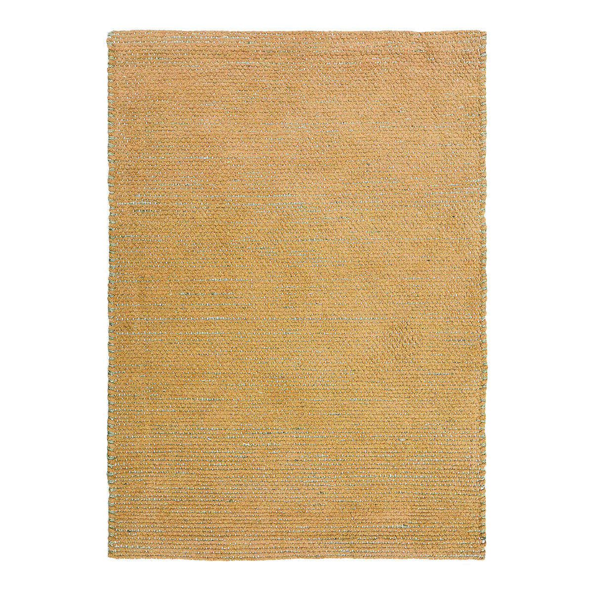 ROSTYLE - Tapis artisanal en jute et coton chenille ocre 160x230