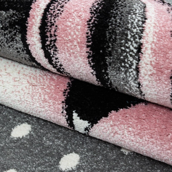 Dywan dziecięcy Kids Jednorożec różowy koło 160 cm x 160 cm