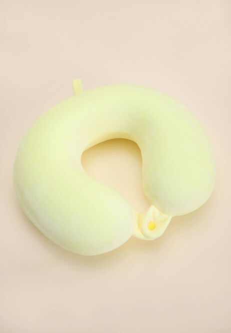 Womens Lemon Yellow Memory Foam Travel Pillow