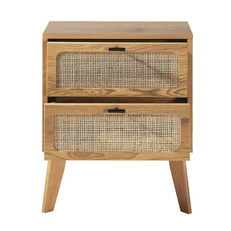 Calicosy - ALIA Nachtkastje 2 lades - Licht hout - 29x45x56 cm