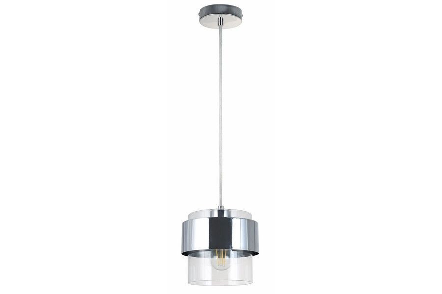 Lampa wisząca chromowana Quan 1xE27x40W wym: 120x18x18 cm Reality