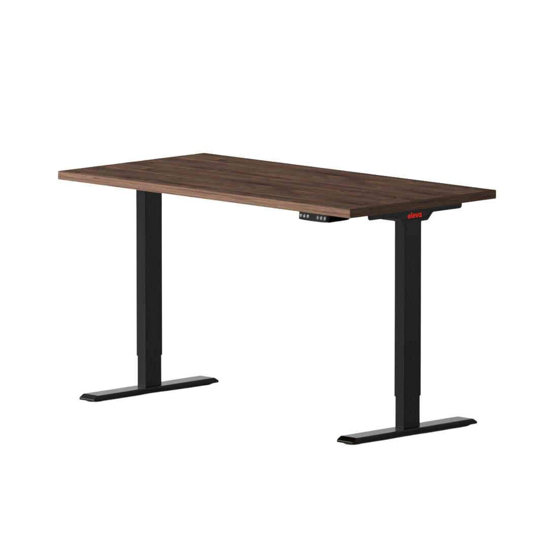 ELEVA GO - Bureau assis debout effet bois sauvage 180x80x3cm