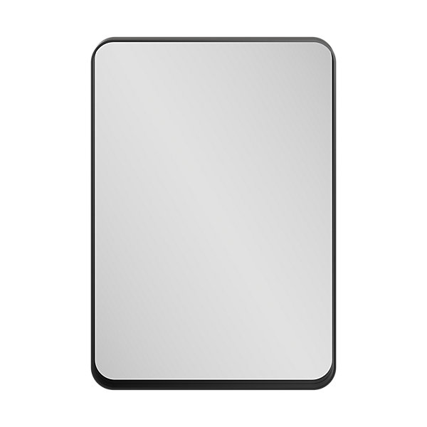 Miroir salle de bains rectangulaire 100x70 cm, noir, Tisa