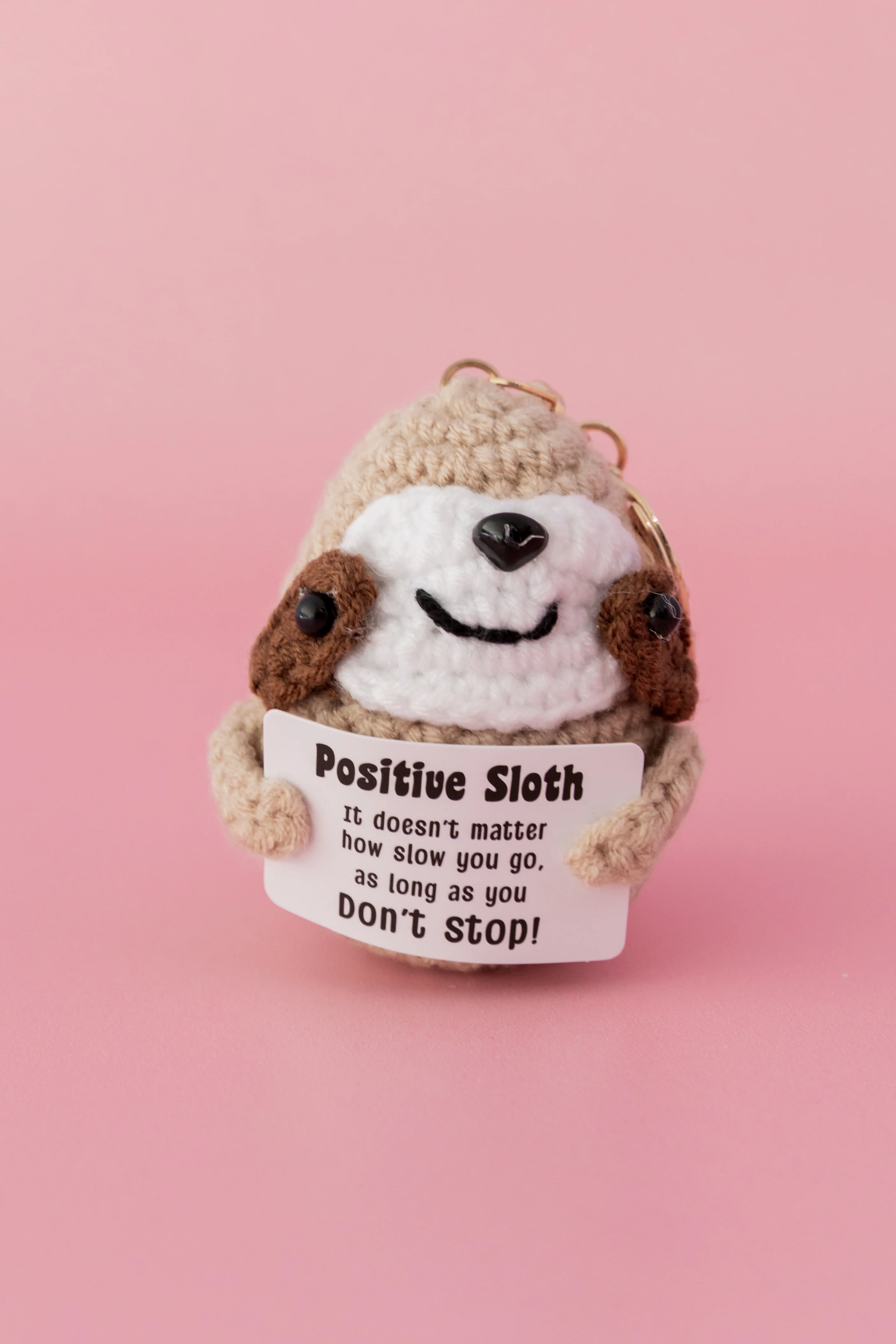 Positive Sloth Keychain