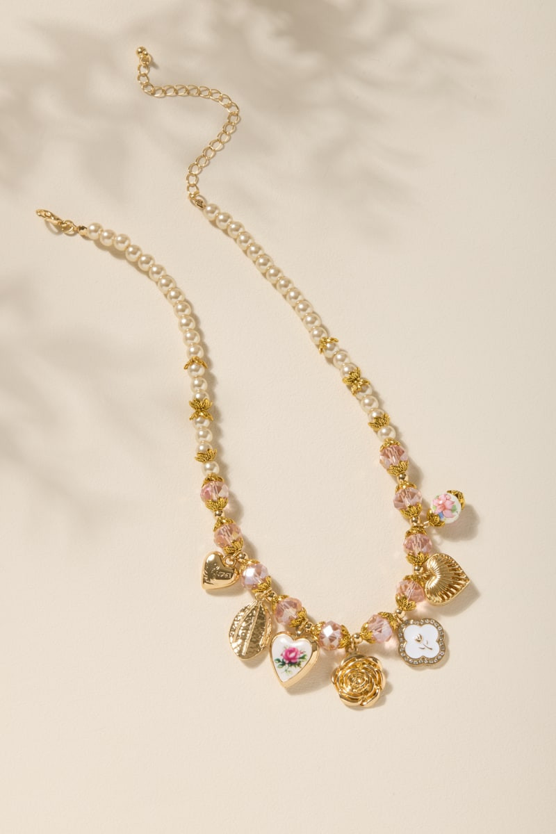 Cate Charm Pearl Necklace