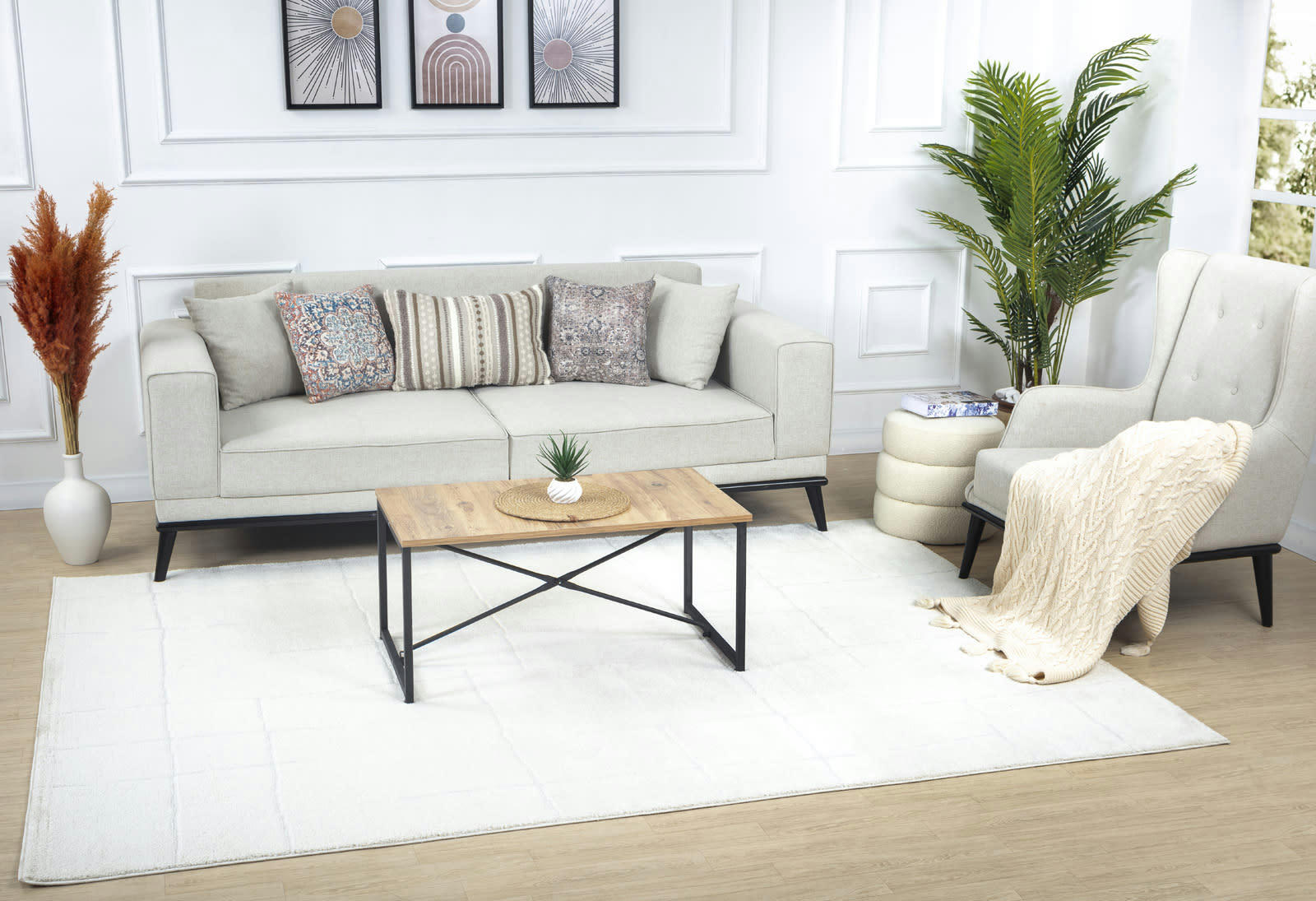 AVA - Tapis Scandinave Wabi-Sabi Ivoire 200x275