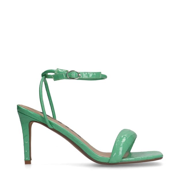 Groene sandalen met hak