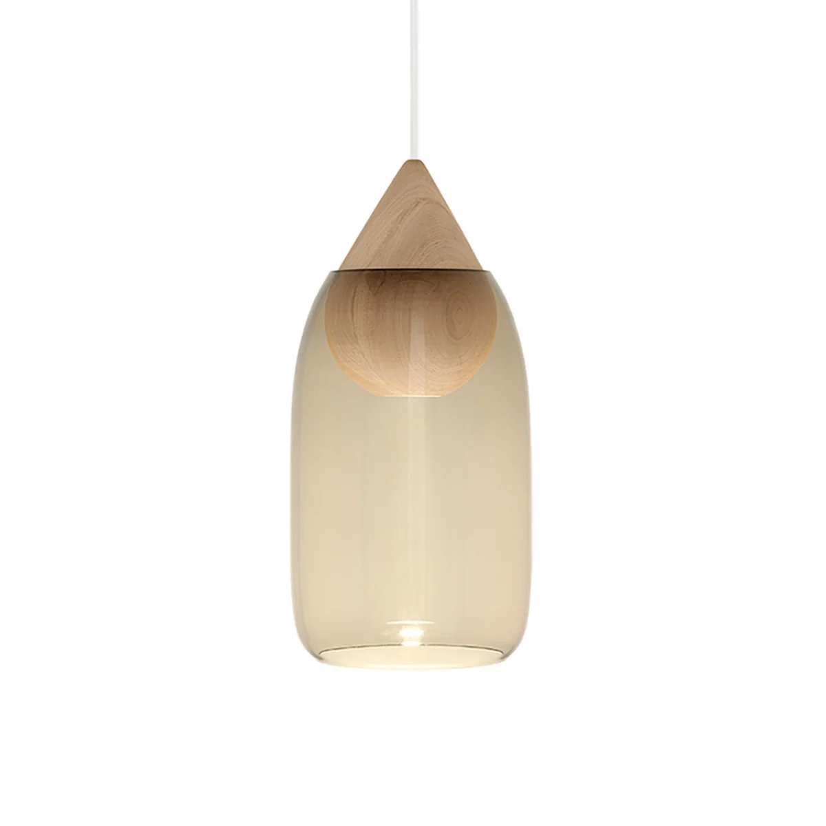 Mater - Liuku Pendelleuchte Drop, Erle / smoked