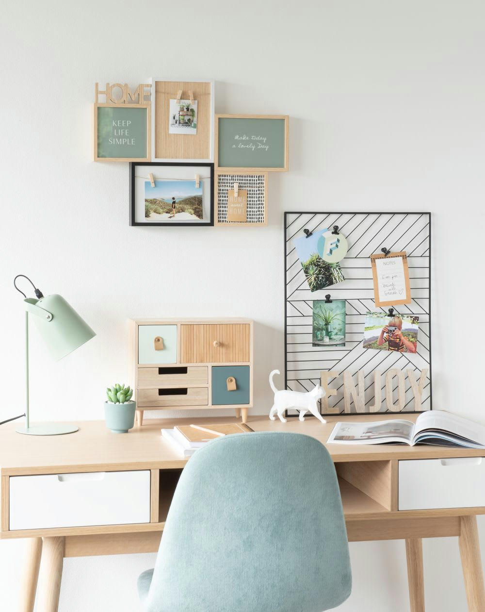 - Statuette origami chat blanc H13