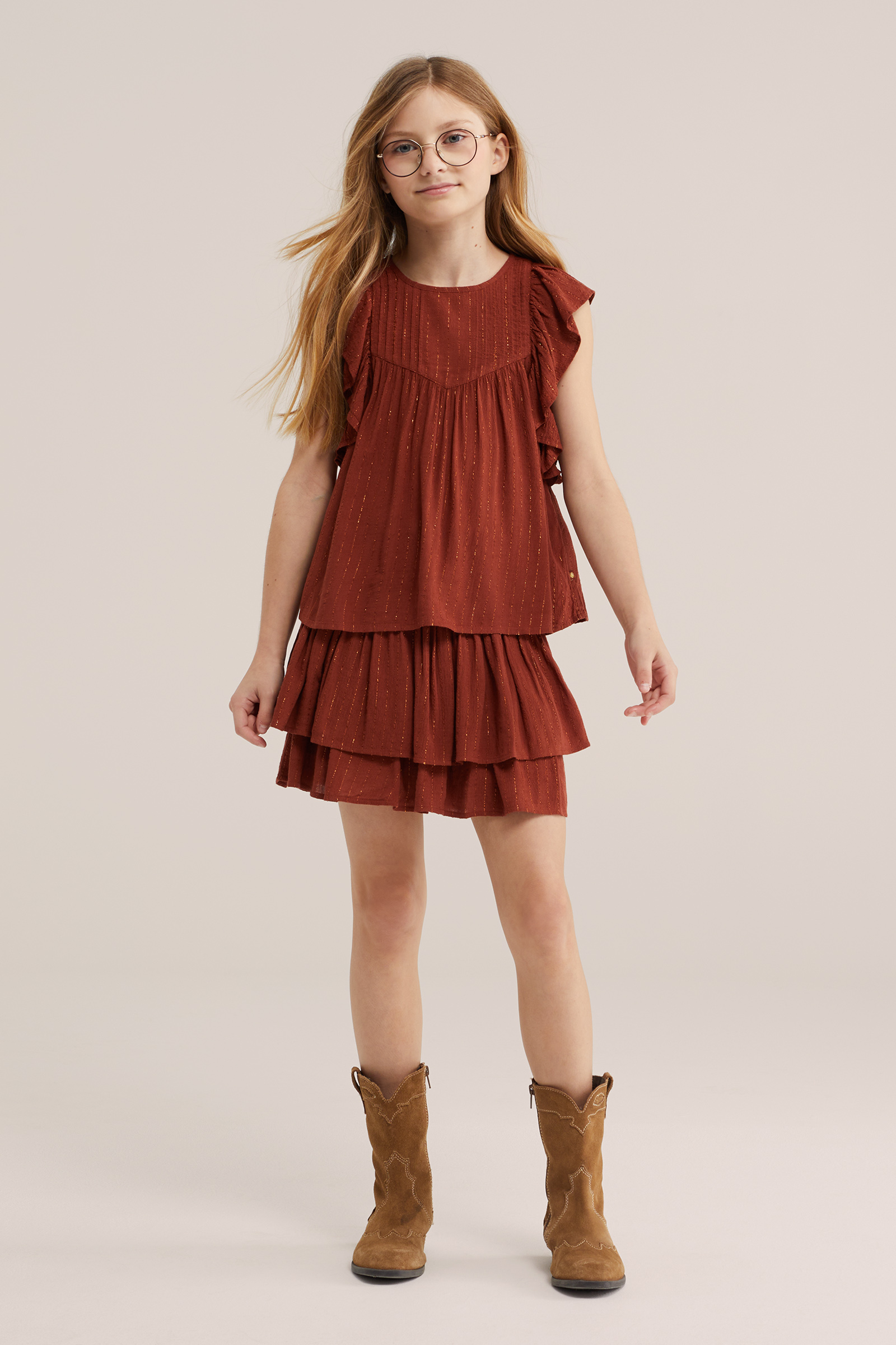 Meisjes top met glittergaren