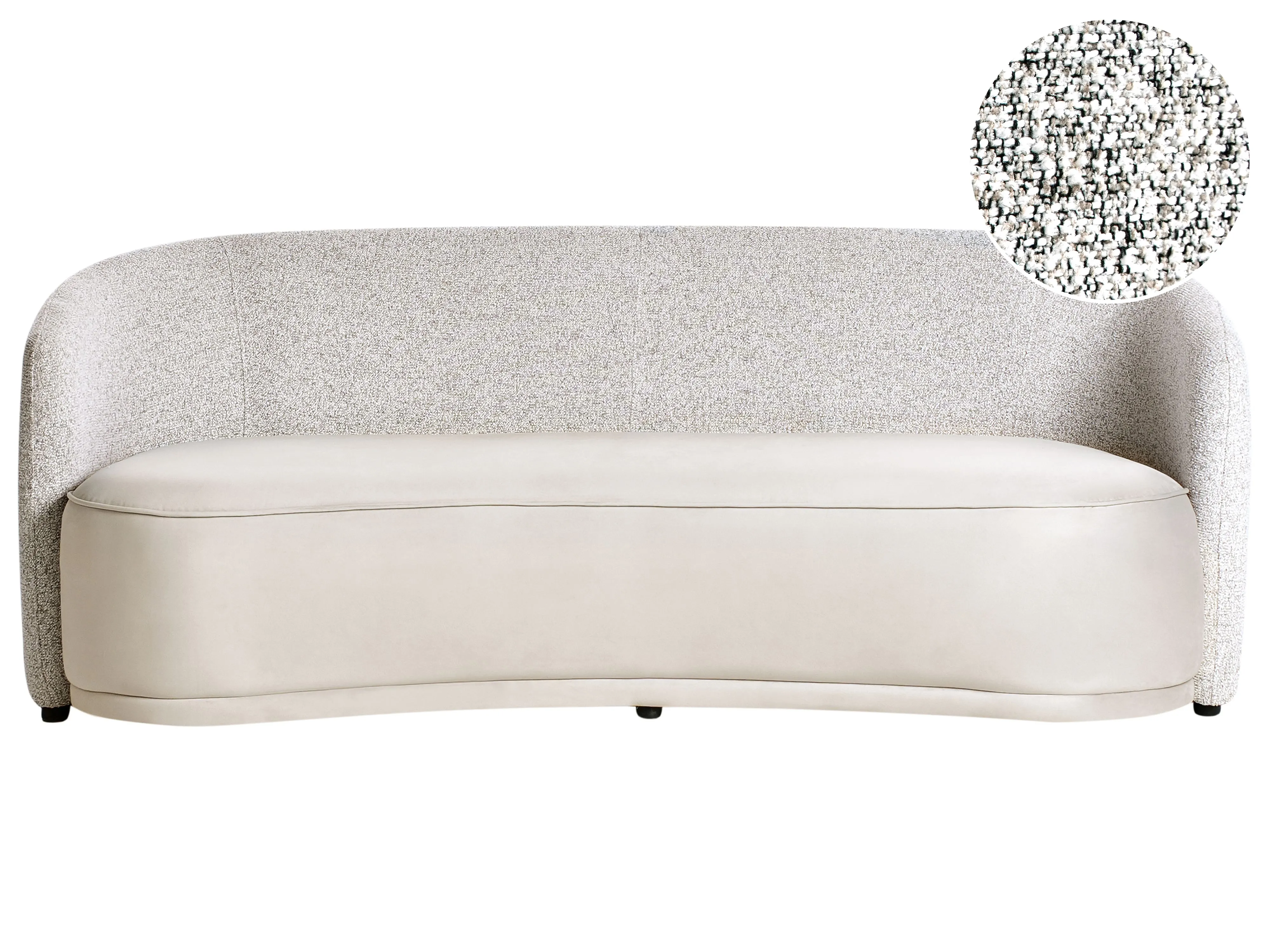 Sofa 3 Seater ROSET Fabric Light Beige