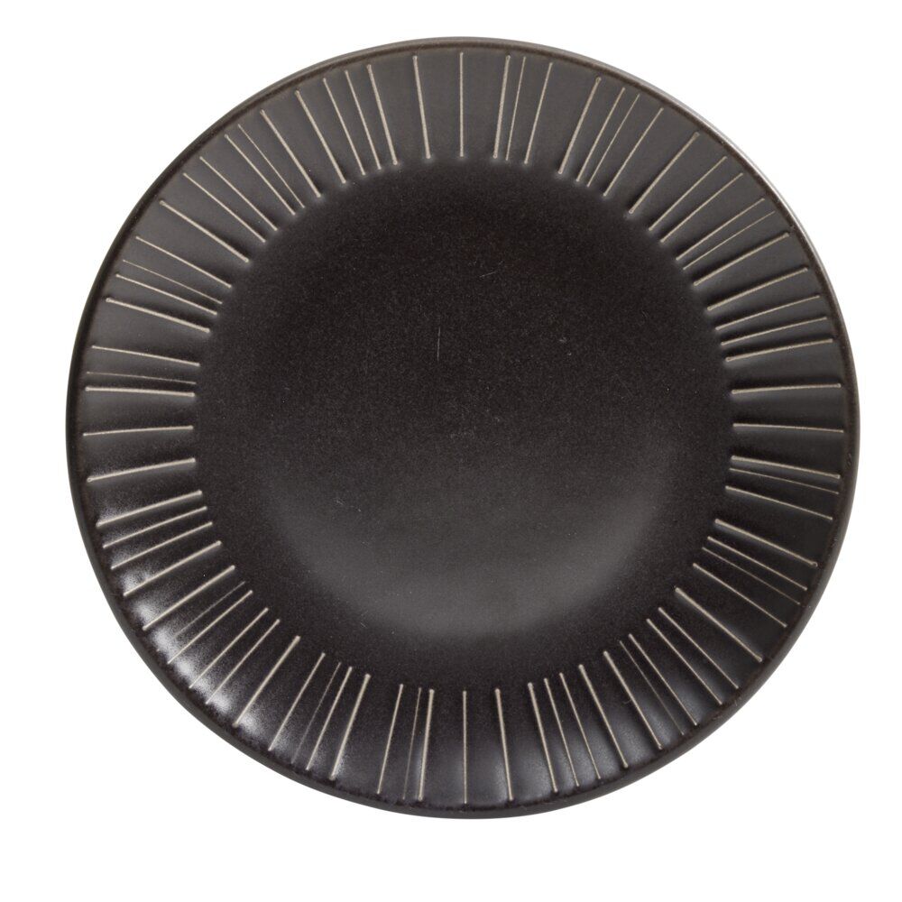 Assiette à dessert ronde céramique noir Ø21cm