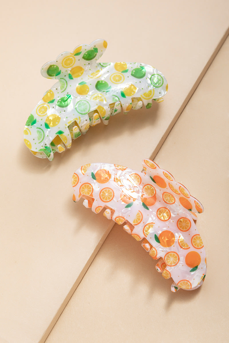 Emma Citrus Pattern Hair Claw Pack