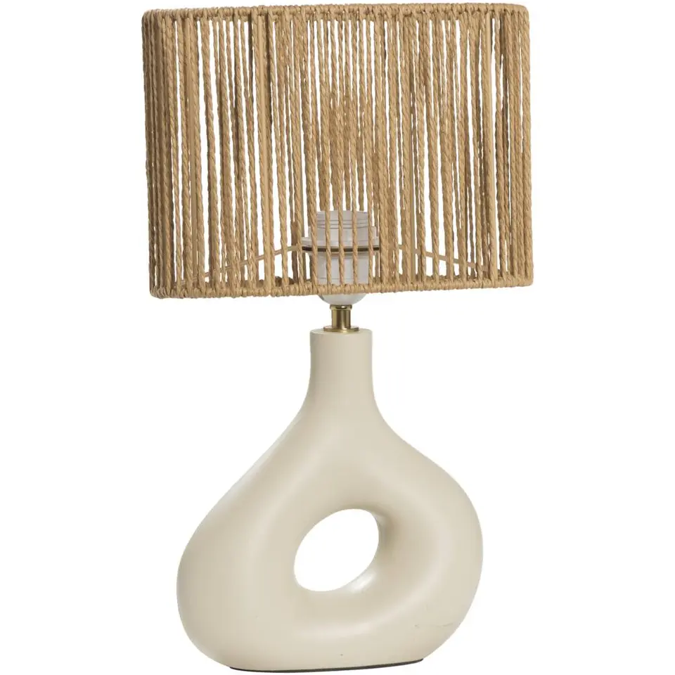 Tafellamp Reva - naturel keramiek - E27 - 42x26x13,5 cm