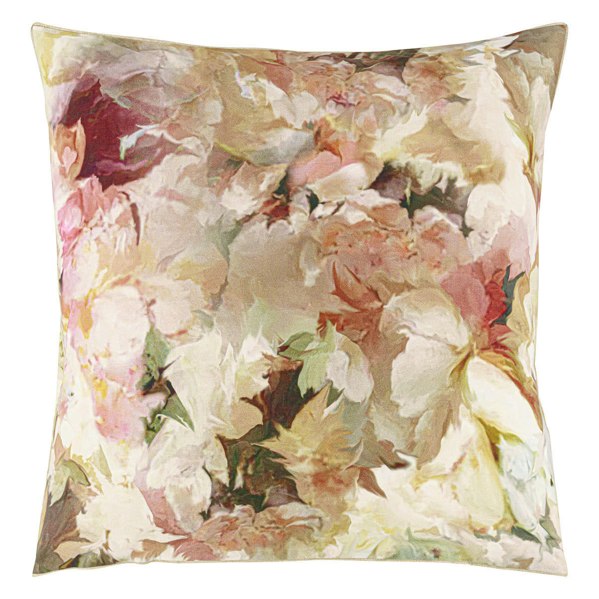 FLEURS DE JOUR - Taie d'oreiller imprimée en percale de coton rose
