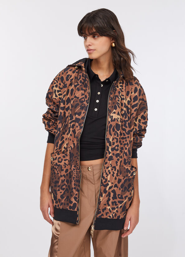 Giacca animalier in nylon