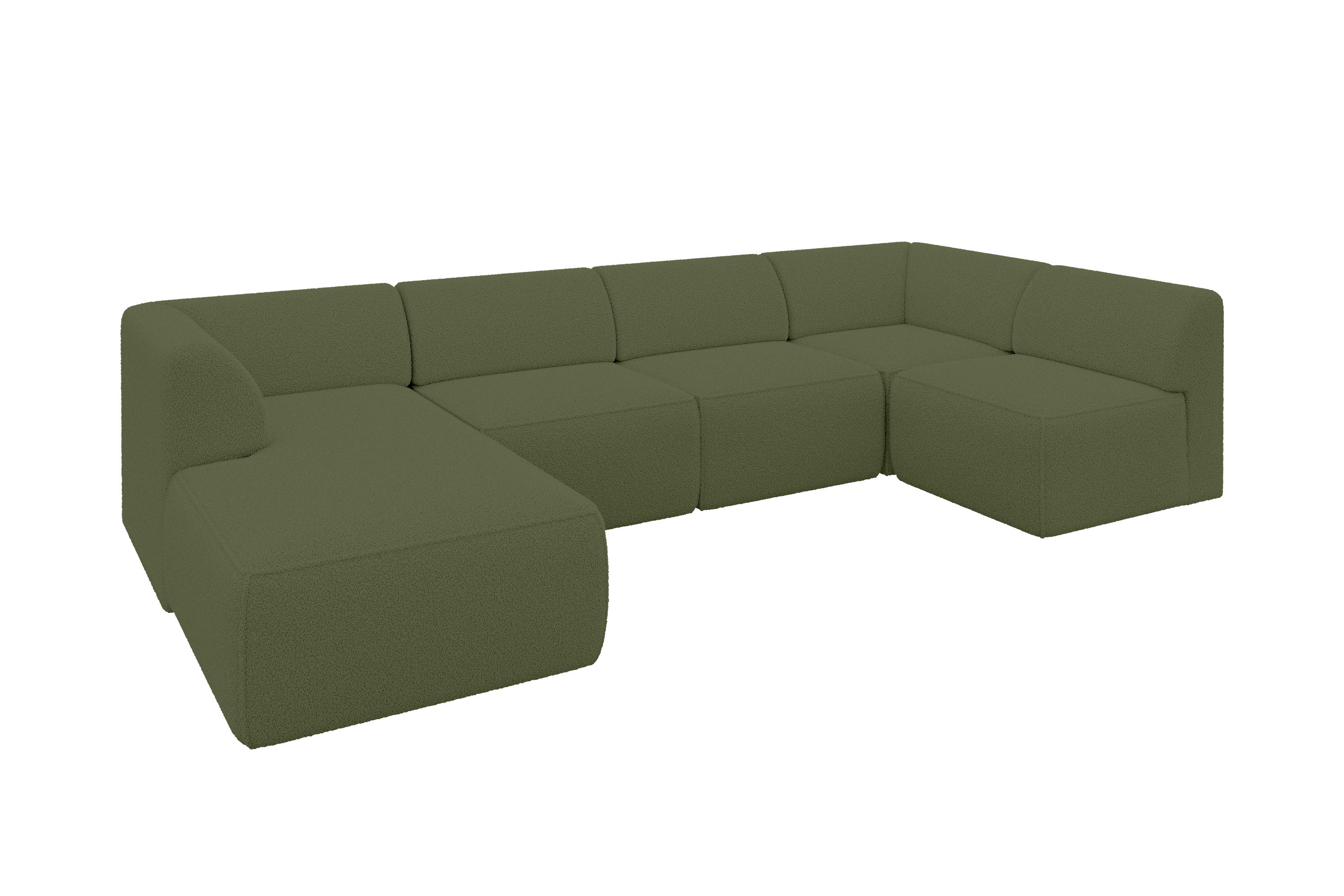 Narożnikbez funkcji spania MOVO 345x180x78 Zielony