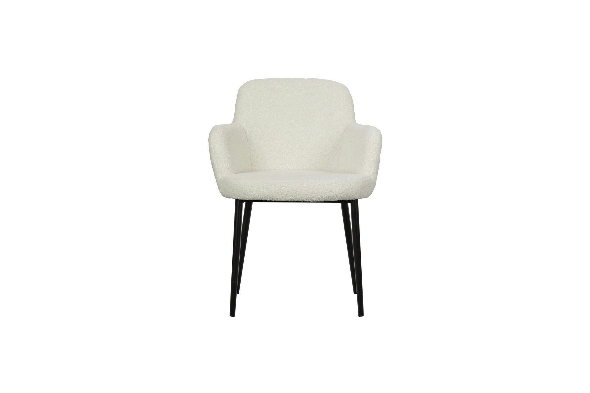 DINING - Chaise en tissu blanc cassé