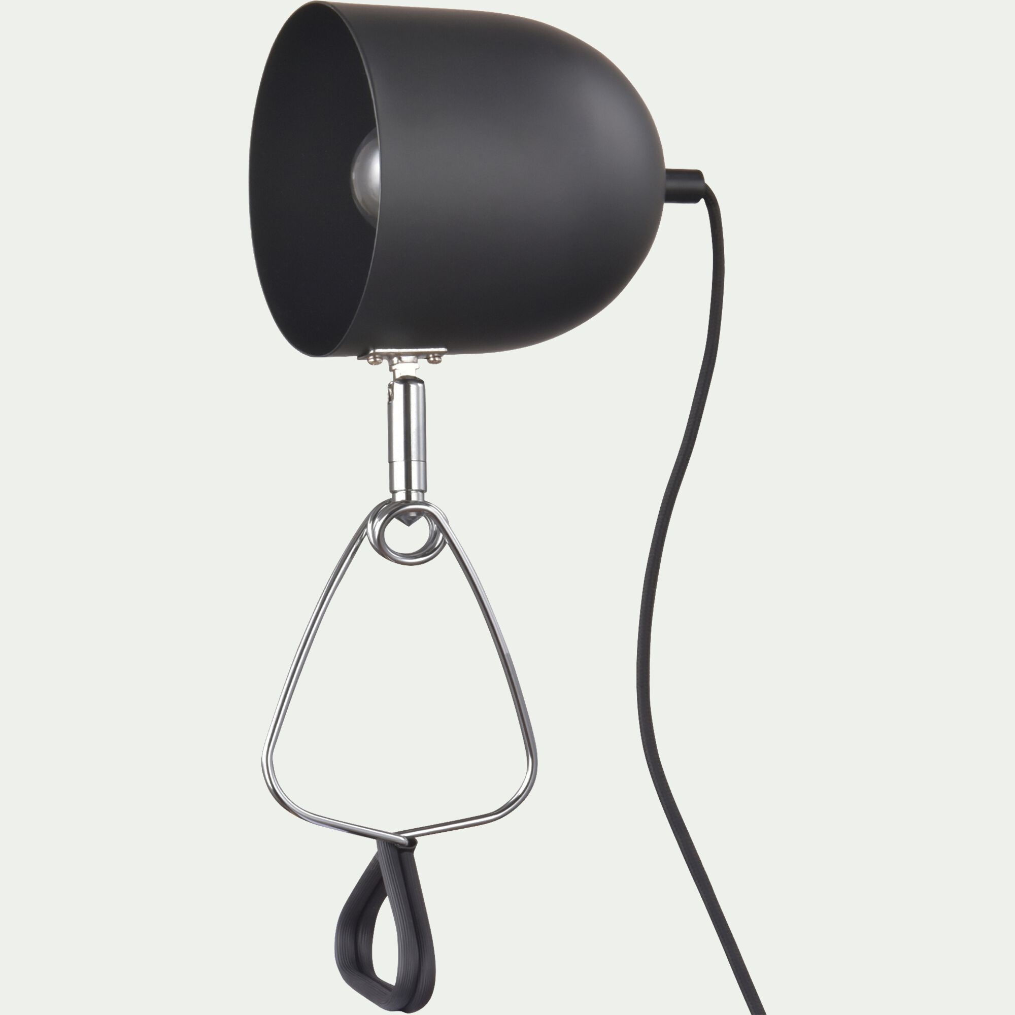 YONI - Lampe à pince électrifiée en acier H31cm - noir