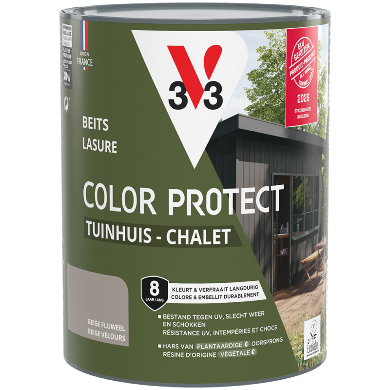 Lasure pour chalet Color Protect beige 0,75 L V33