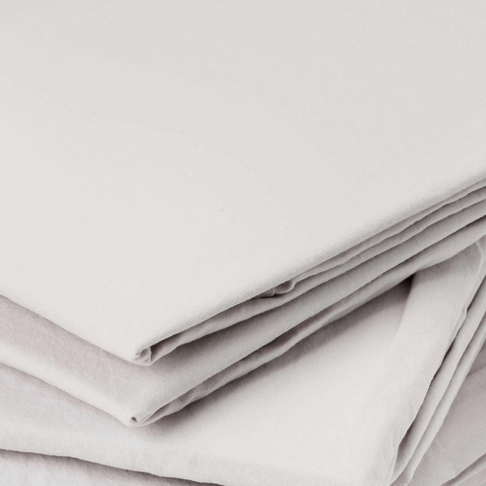 - Taie d'oreiller en coton lavé gris galet 50x70 cm