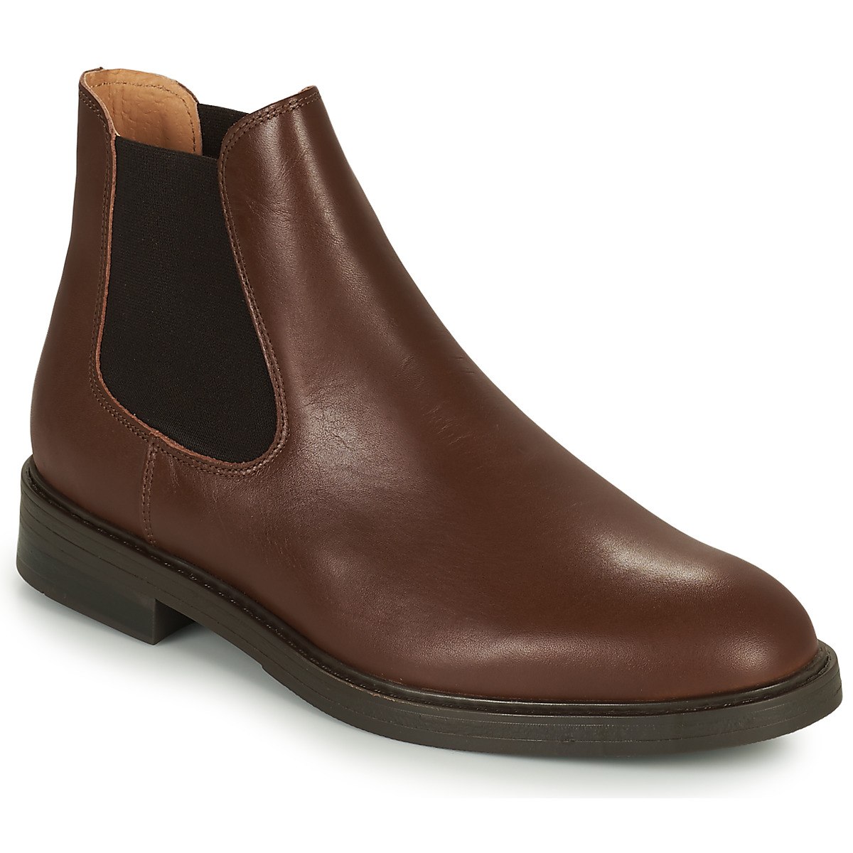 Selected - SLHBLAKE LEATHER CHELSEA BOOT - Brown