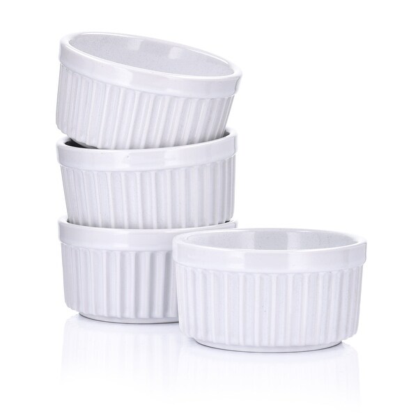 4-Inch White Ceramic Ramekin