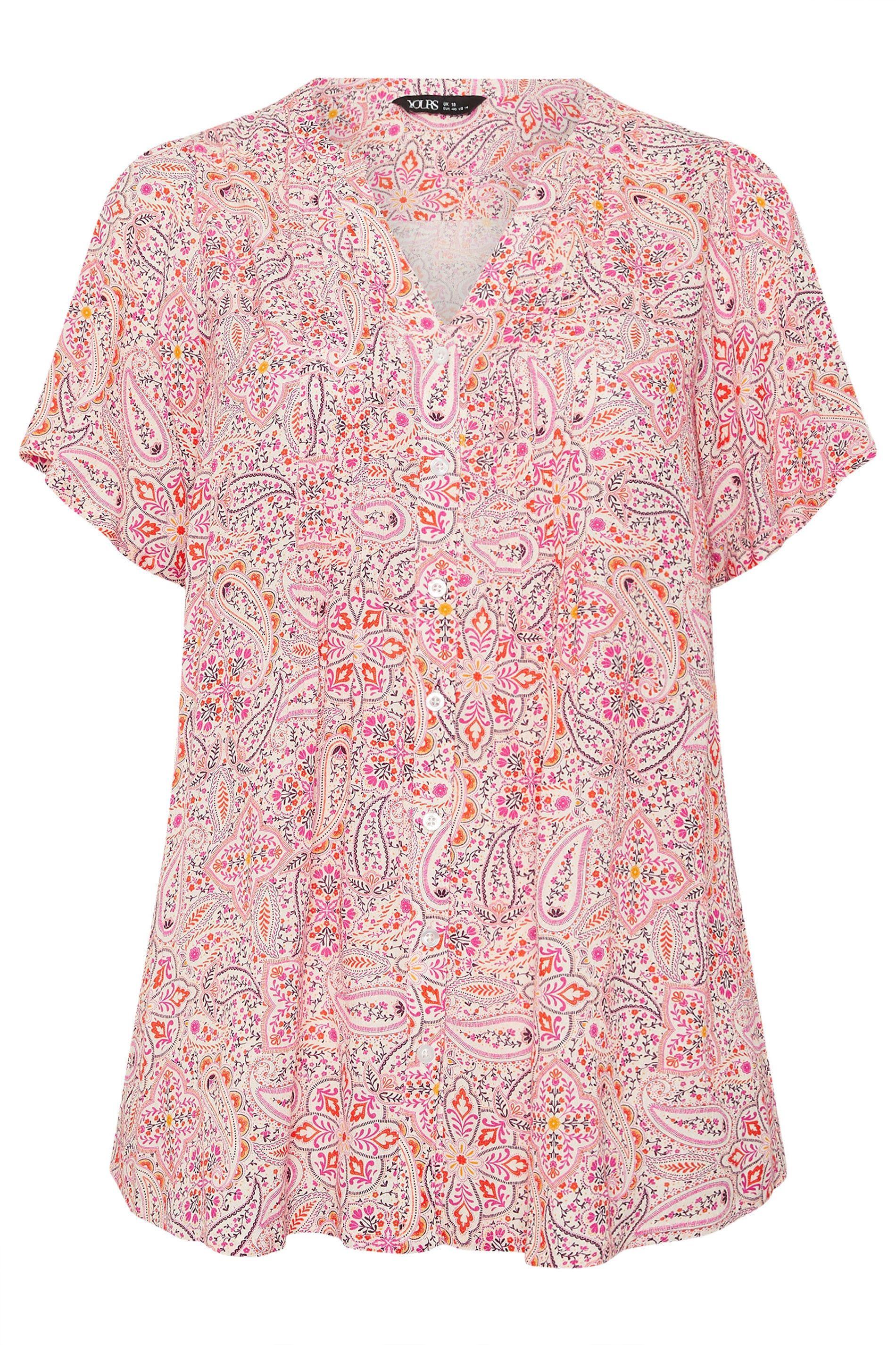 Yours Paisley Print Pintuck Blouse