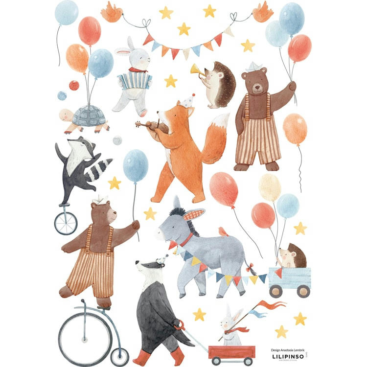 GENTLE FRIENDS - Planche de stickers A3 Little Characters