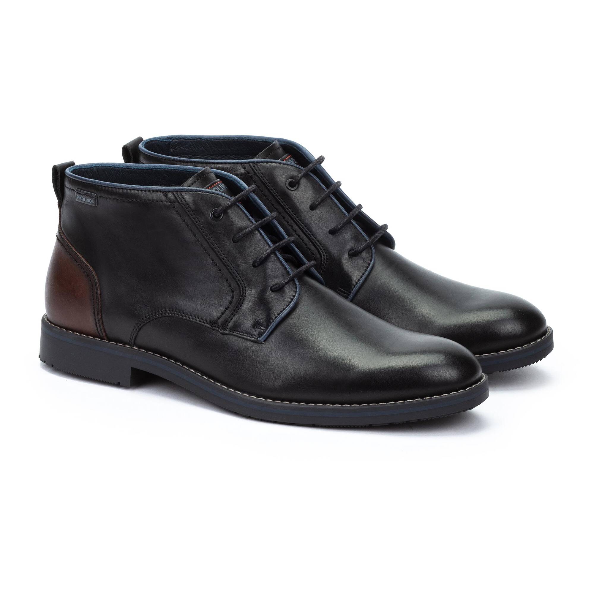 LEON - Botines con cierre de cordones para hombre