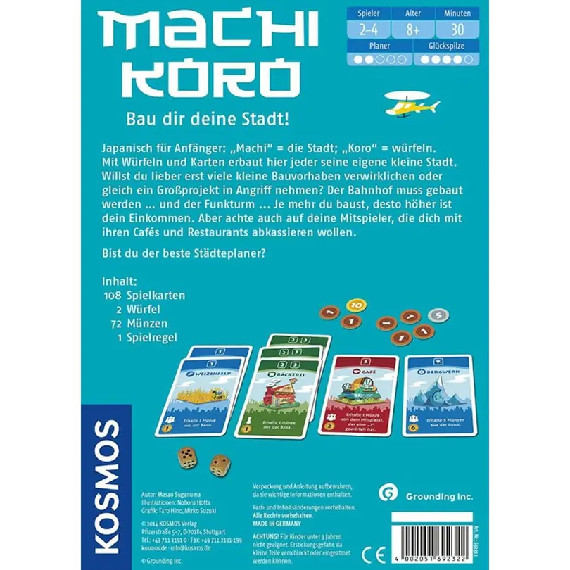 Brettspiel Set bestehend aus verschiedenen Artikeln Machi Koro