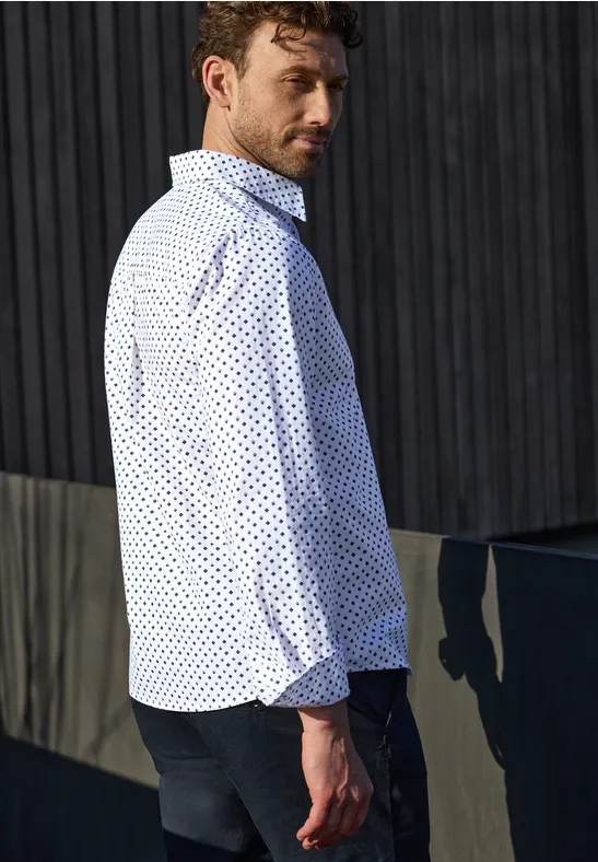 Langarm Hemd in Popeline Qualität