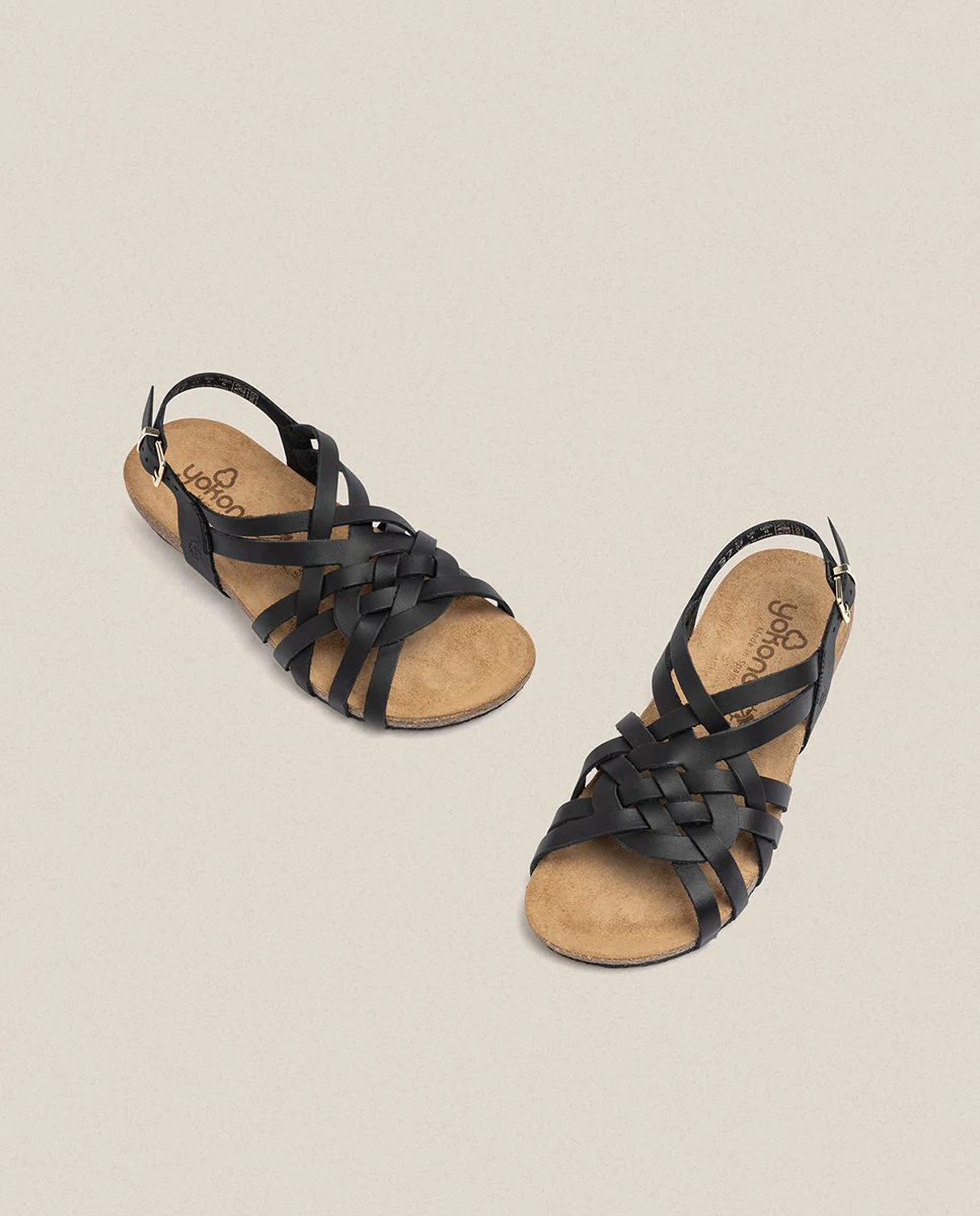 Sandalia plana Ibiza 175 negro