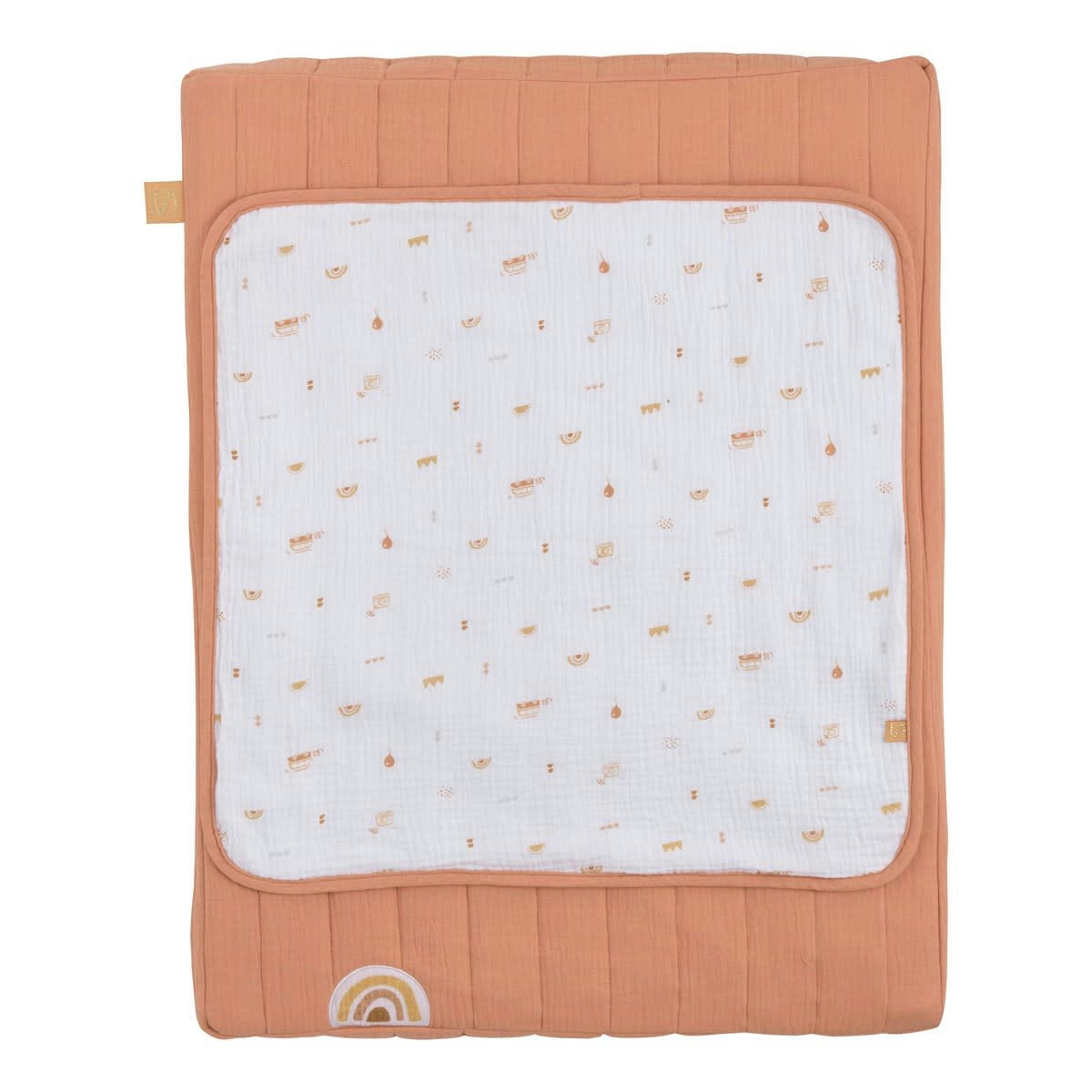 SUNLIGHT - Matelas à langer 6x68x52cm et serviette coton Orange
