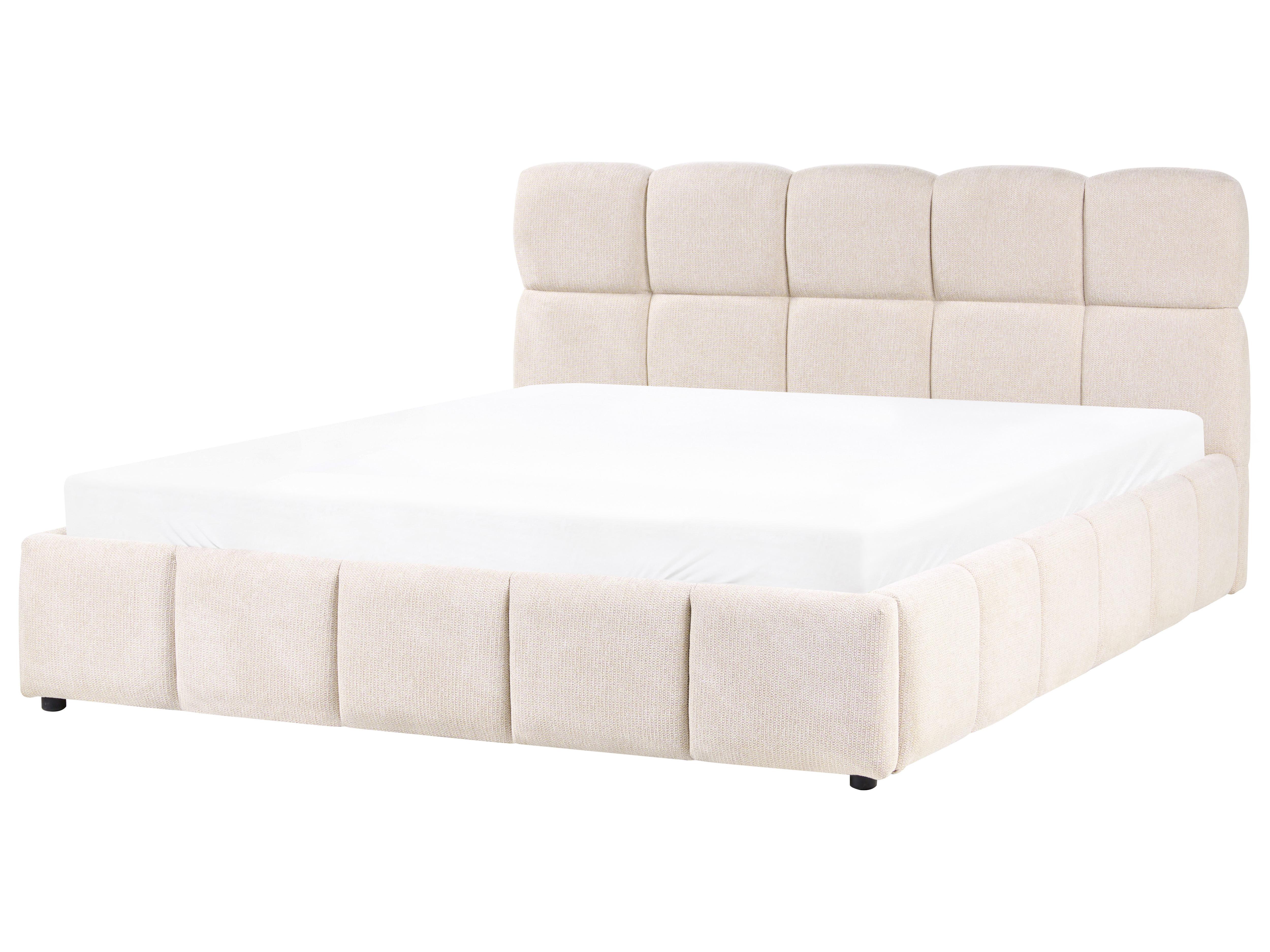 Ottoman Bed Fabric NOYON 180 x 200 cm (EU Super King) Light Beige