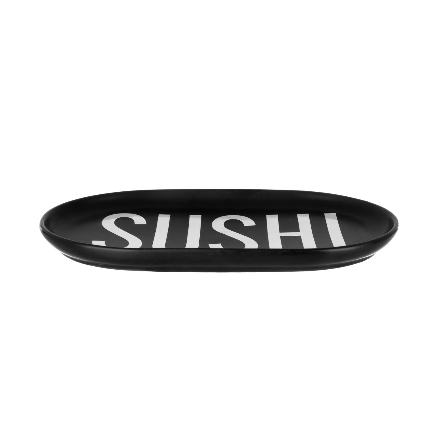 Piatto portata Sushi ceramica nero Big is more