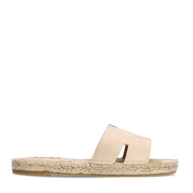 Beige suède slippers