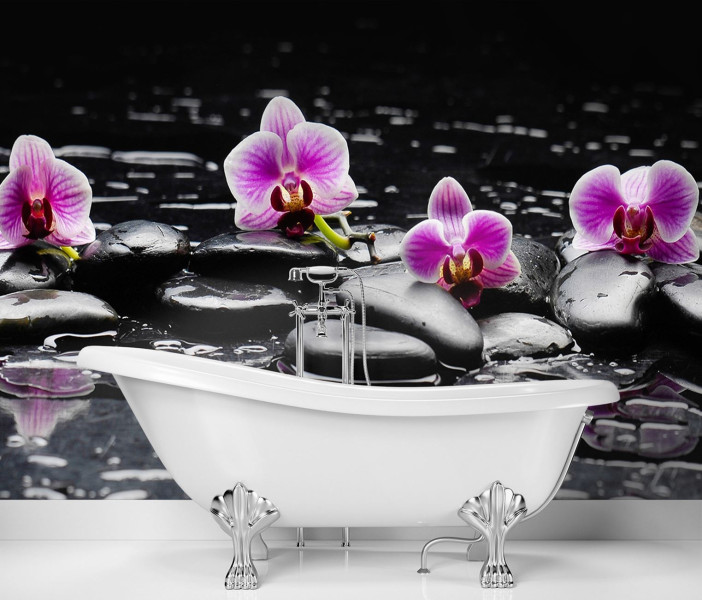 Feeby Fototapeta, Kamienie zen orchidea 150x105