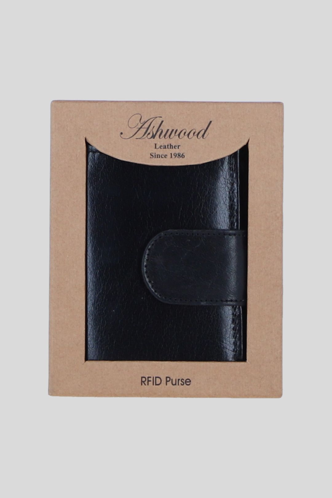 Ashwood Leather Real Leather RFID Protected Trifold Purse